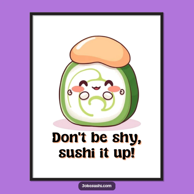 Free Printable Wall Art: Shy Cucumber Roll Wasabi Comedy Download