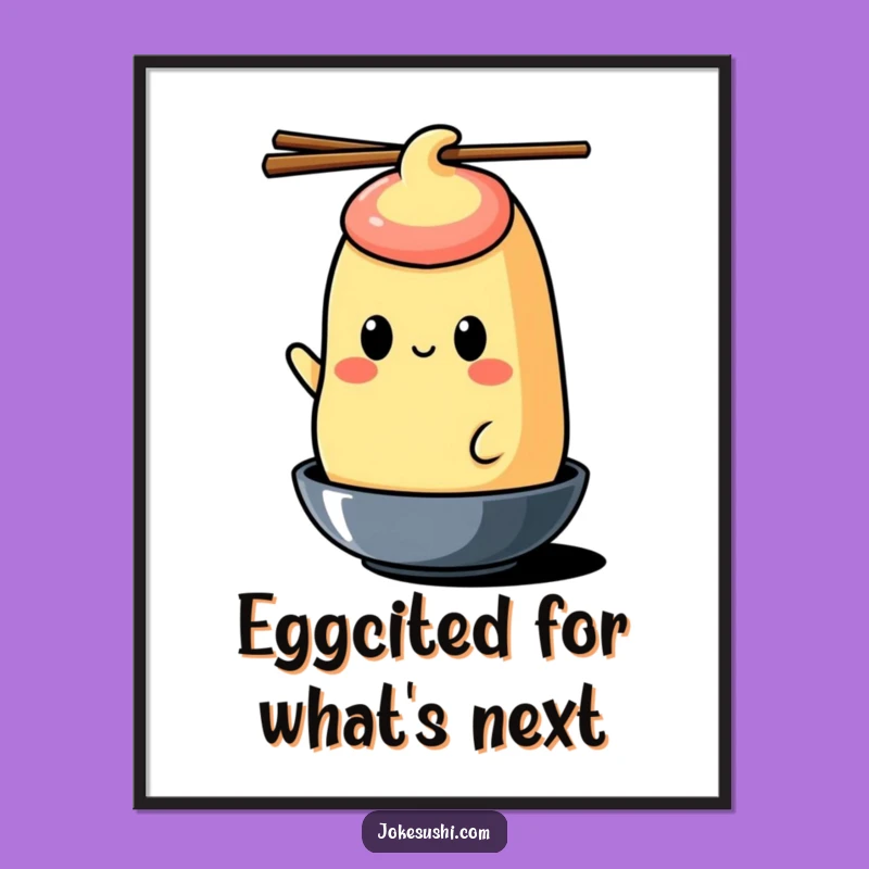 Free Printable Wall Art: Tamagoyaki Balance for Quirky Downloadable Home Decor