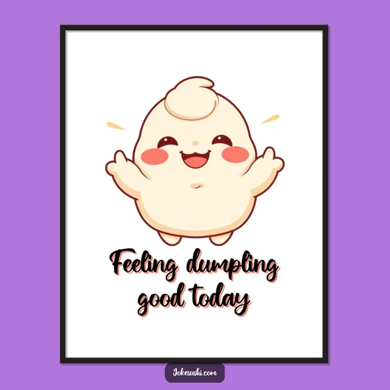 Free Printable Dumpling Art - Hilarious Downloadable Wall Decor for Kitchen or Quirky Spaces