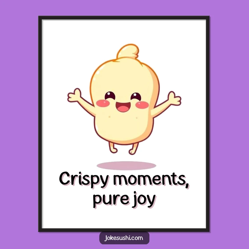 Funny Free Printable Wall Art: Happy Tempura Character - Whimsical Downloadable Decor for Joyful Spaces