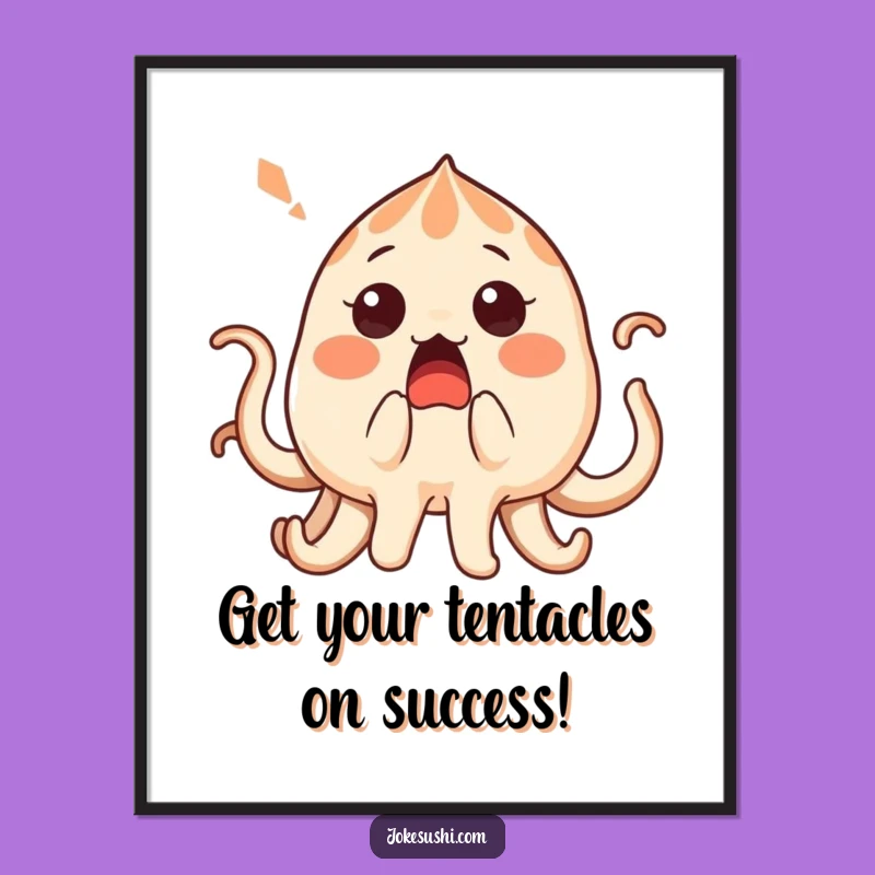 Funny Free Printable Wall Art: Tickled Takoyaki Foodie Humor Decor