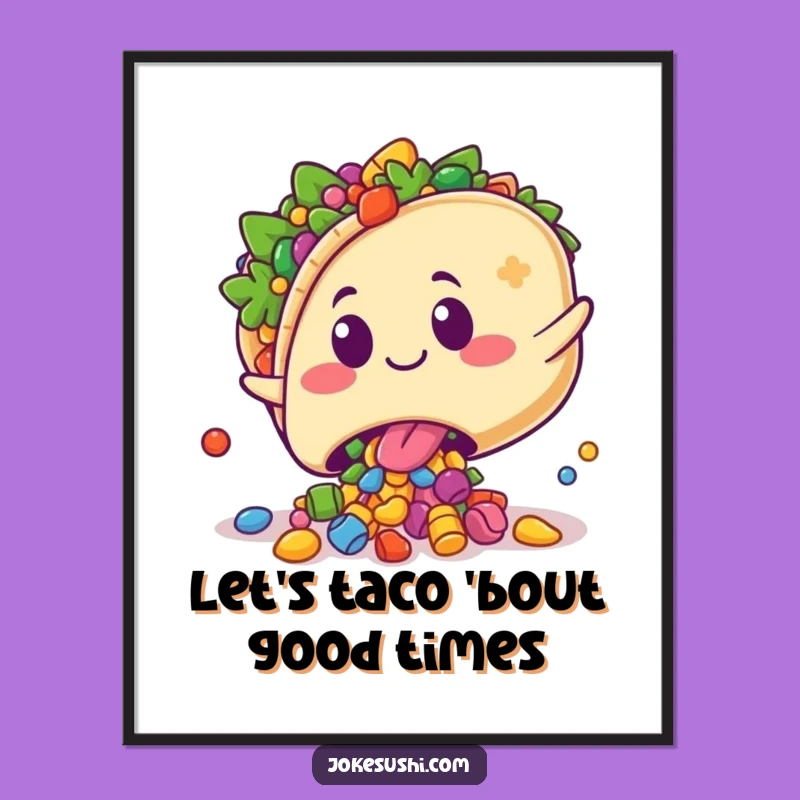 Free Printable Funny Taco Wall Art - Playful Spill Decor