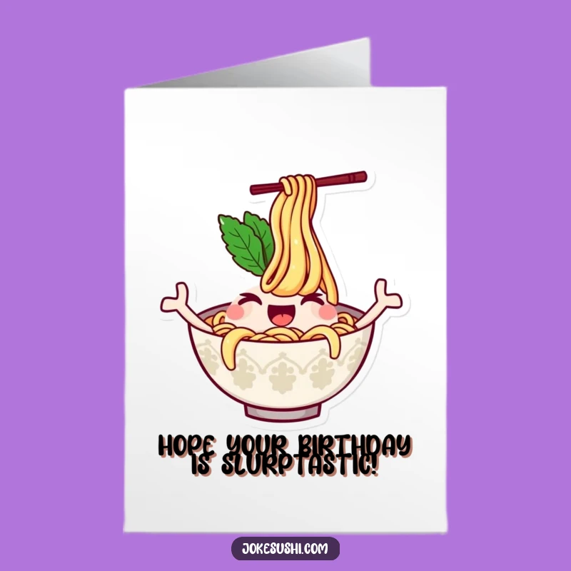 Free Printable Birthday Card: Winking Ramen Bowl, Perfect DIY Downloadable Gift