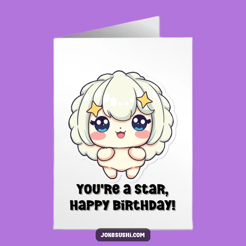 Funny Free Printable Birthday Card: Starry-Eyed Tempura, Amazing Downloadable Gift
