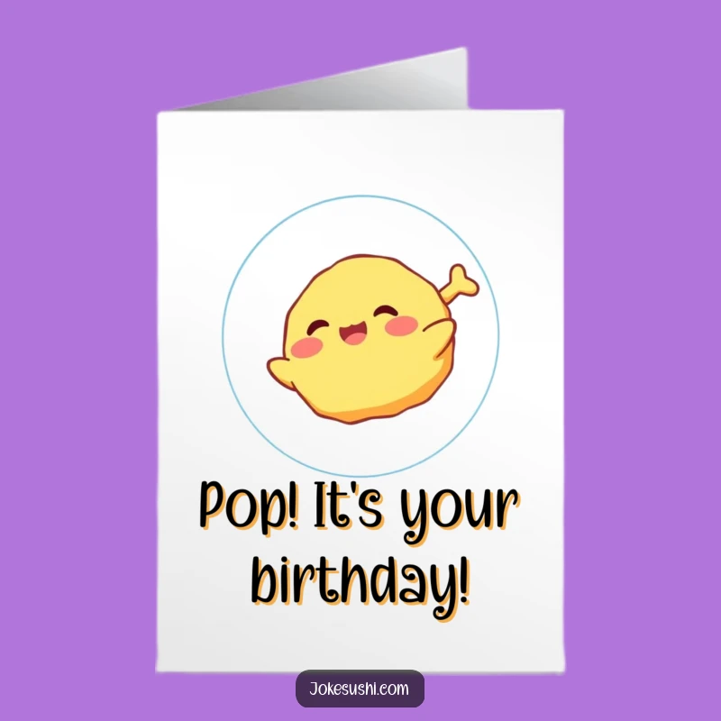 Free Printable Tempura Birthday Card: Funny Downloadable Gift for a Bubbly Celebration!