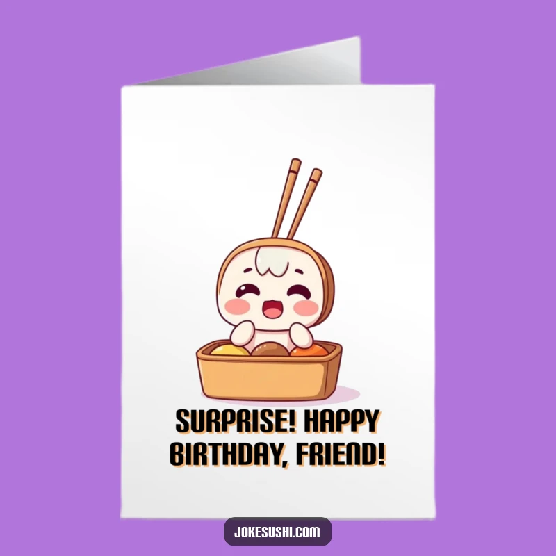Free Printable Bento Box Surprise Birthday Card - Funny Downloadable Gift for Foodies