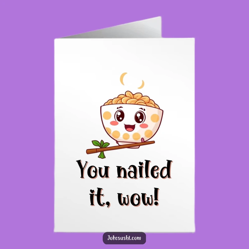 Free Printable Congrats Card: Bouncy Ramen Celebration - Funny Downloadable