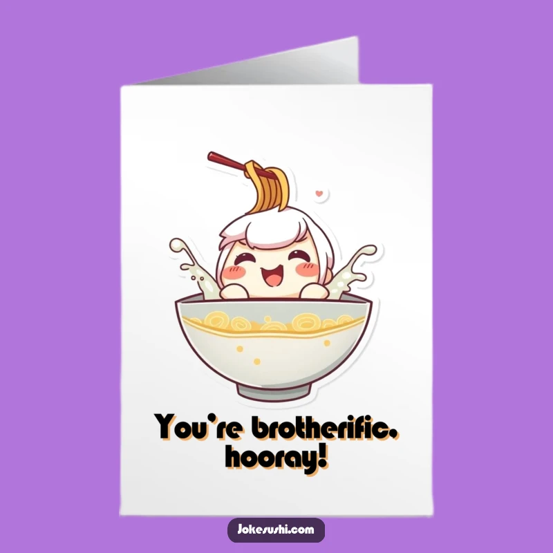 Free Printable Congratulations Card: Splashing Ramen Success - Downloadable Funny Gift