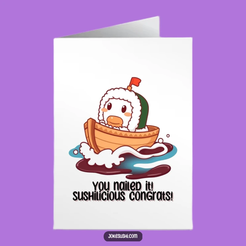 Free Printable Sushi Congrats Card - Hilarious Foodie Downloadable for Any Win