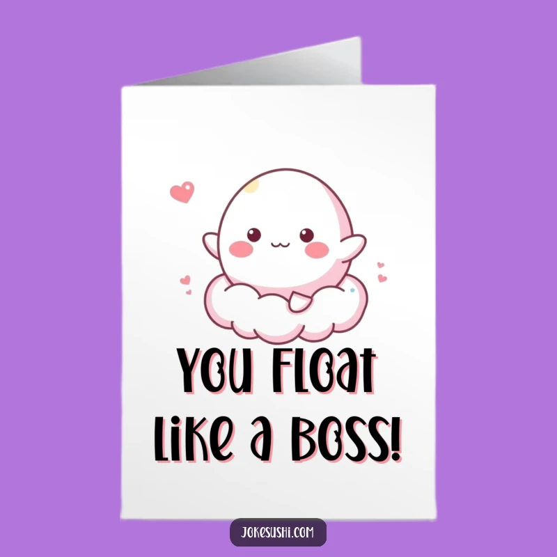 Joyful Free Printable Congrats Card: Mochi's Cloud Celebration - Downloadable Gift