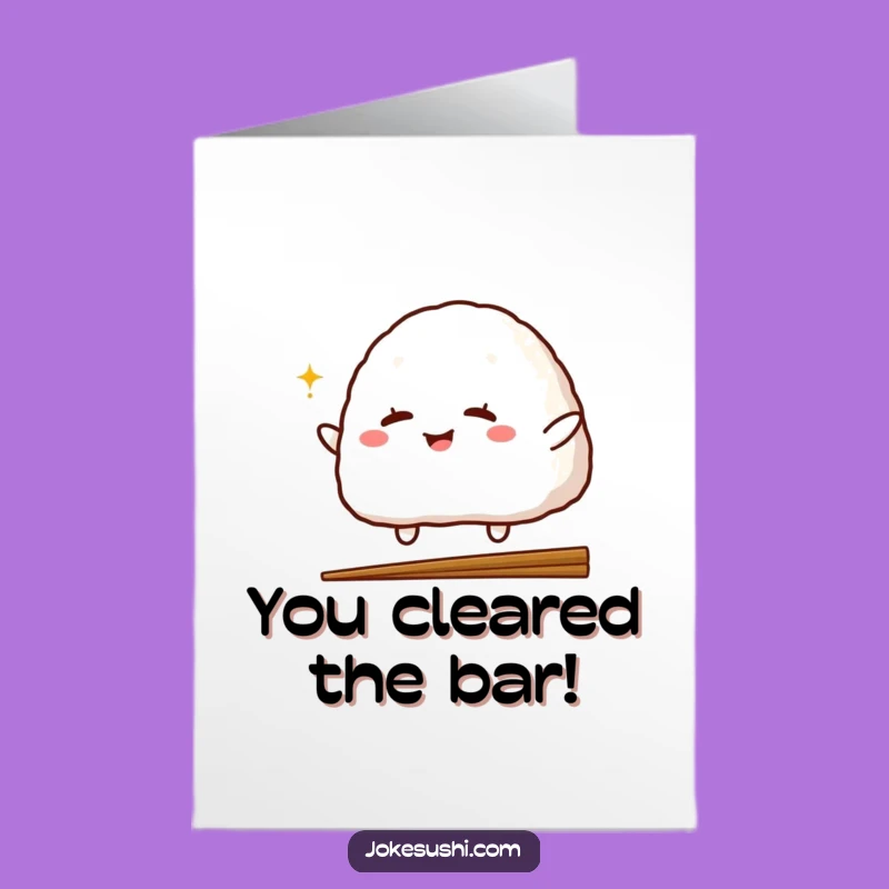 Free Printable Congrats Card: Onigiri Leap, Your DIY Downloadable Gift