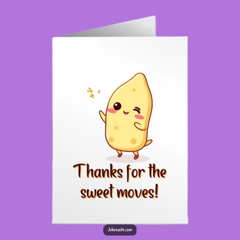 Free Printable Thank You Card: Dancing Tamagoyaki - Sweet Downloadable Gratitude!