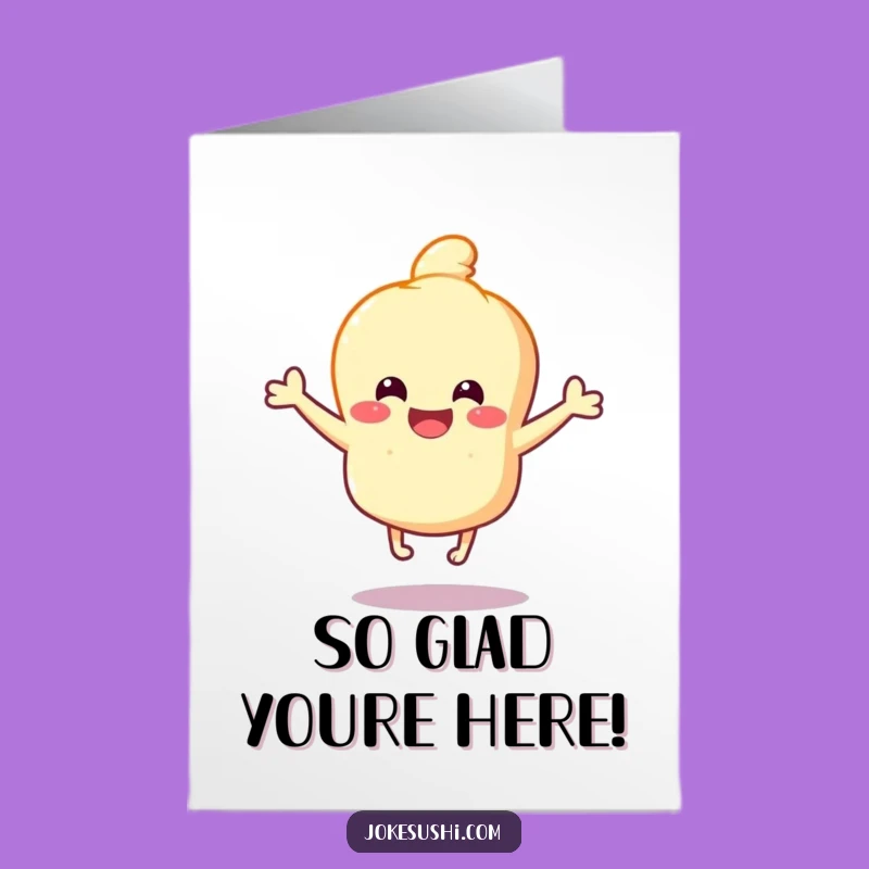 Free Printable Thank You Card: Happy Tempura Character - Funny Downloadable Gift of Joyful Thanks