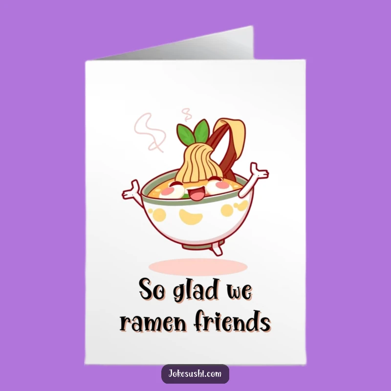 Free Printable Thank You Card: Ramen Dance Gratitude - Funny Downloadable Gift