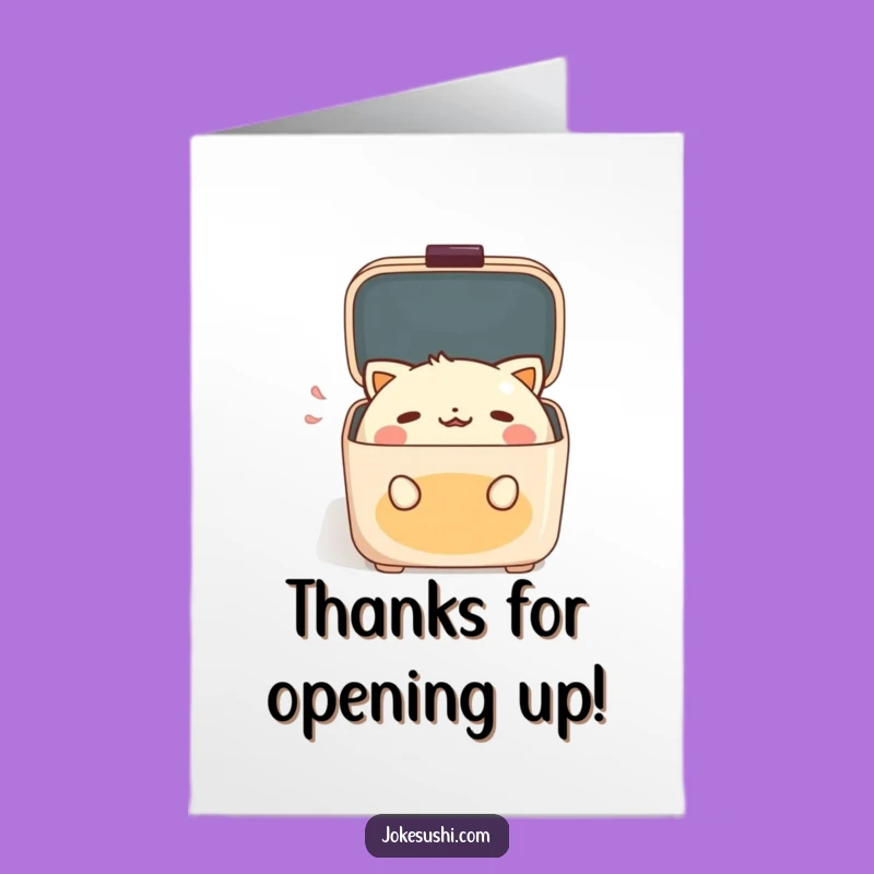 Free Printable Bento Box Thank You Card: Funny Downloadable Gift for Showing Gratitude!