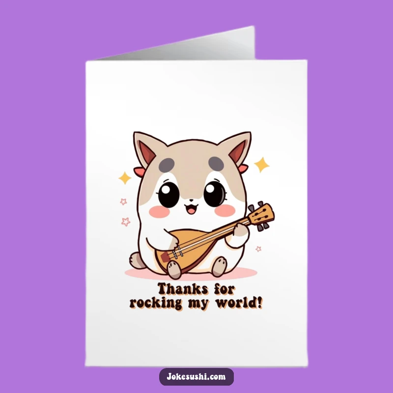 Free Printable Thank You Card: Nori Shamisen Serenade Funny Download