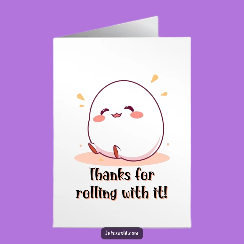 Funny Free Printable Thank You Card: Giggling Mochi, Downloadable Appreciation Gift