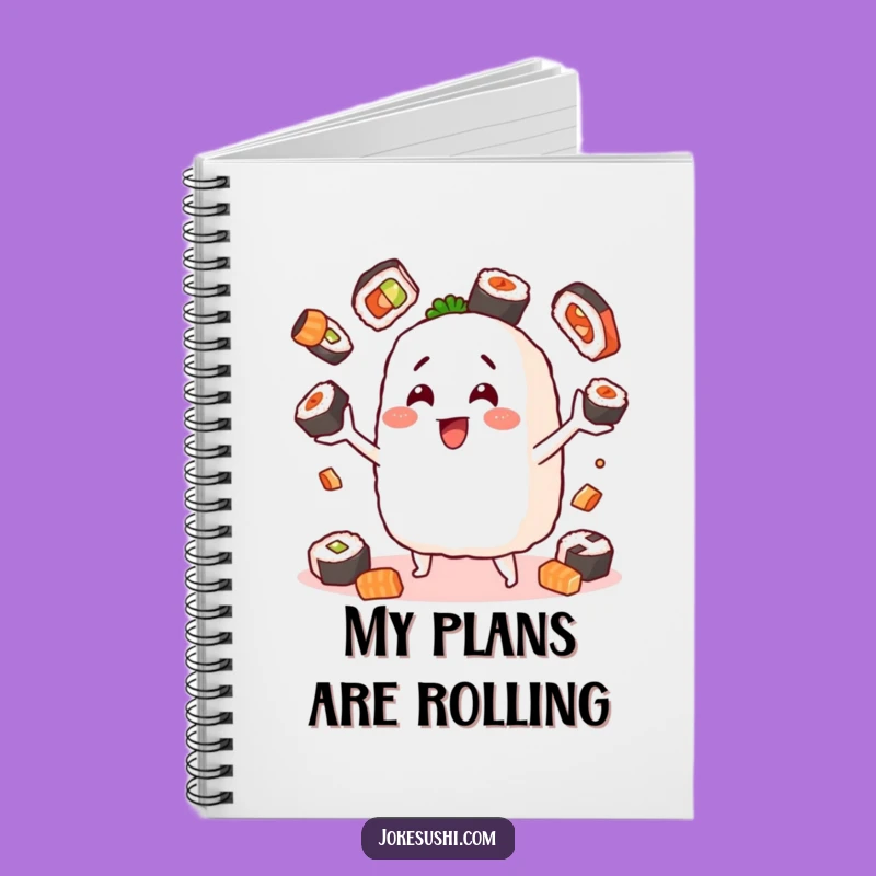 Funny Notebook: Juggling Onigiri Sushi Journal, Perfect Funny Gift For Note-Takers