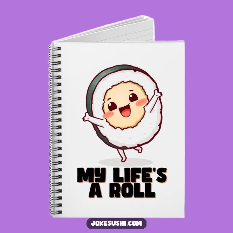 Funny Sushi Roll Cartwheel Notebook: Jot Down Ideas with Humorous Flair!