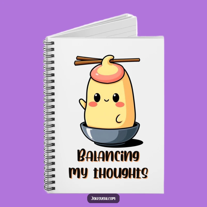 Funny Tamagoyaki Chopstick Notebook: Jot Down Ideas with Balanced Flair!