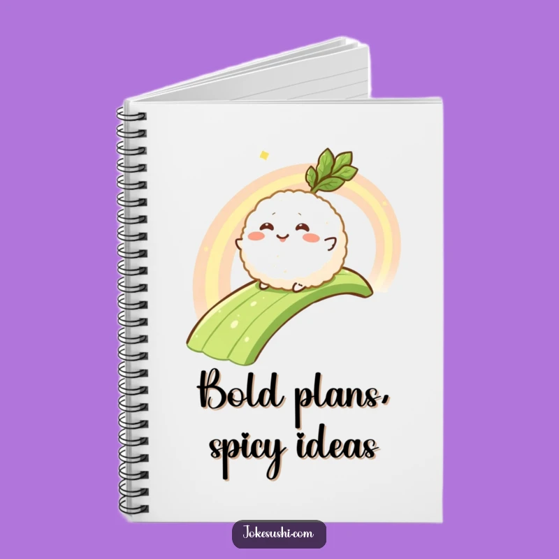 Funny Wasabi Rainbow Rice Ball Notebook: Hilarious Japanese Food Journal Gift