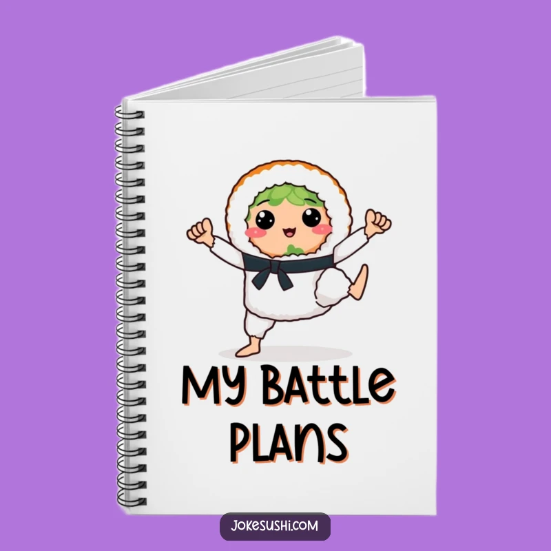 Funny Sushi Karate Notebook - Hilarious Foodie Journal Gift