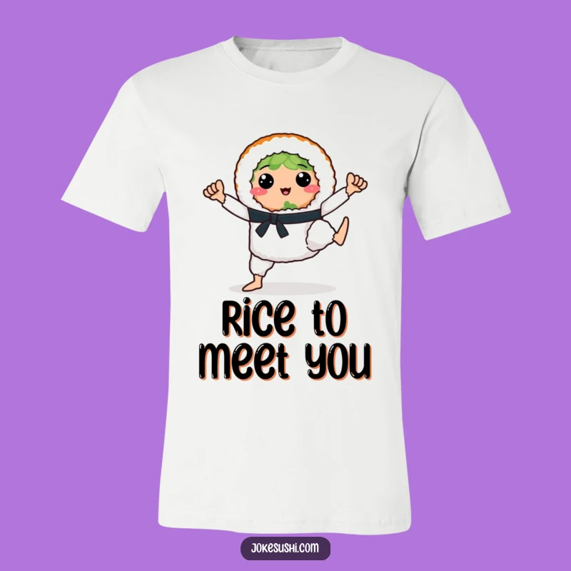 Funny Sushi Karate Pose T-Shirt - Hilarious Foodie Apparel Gift