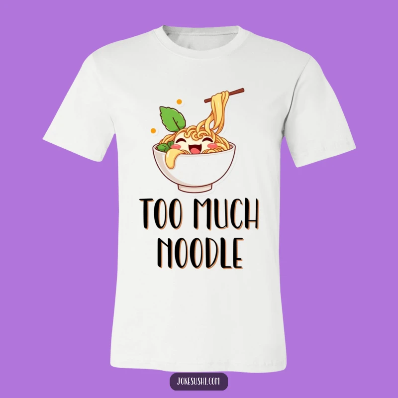 Funny Wiggling Ramen T-Shirt: Happy Noodle Character Gift
