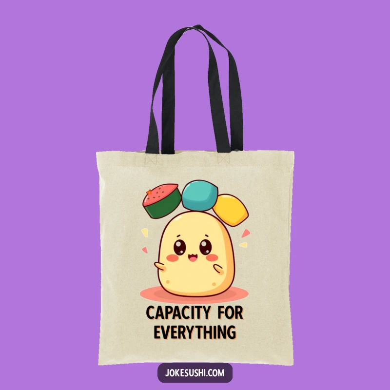 Funny Tamagoyaki Juggling Tote Bag: Cheerful Roe Carryall - Your 'Funny Gift'