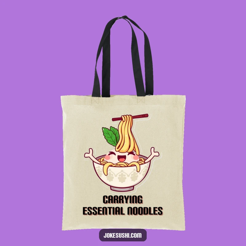 Funny Ramen Wink Tote Bag: Stylish and Hilarious Carry-All!