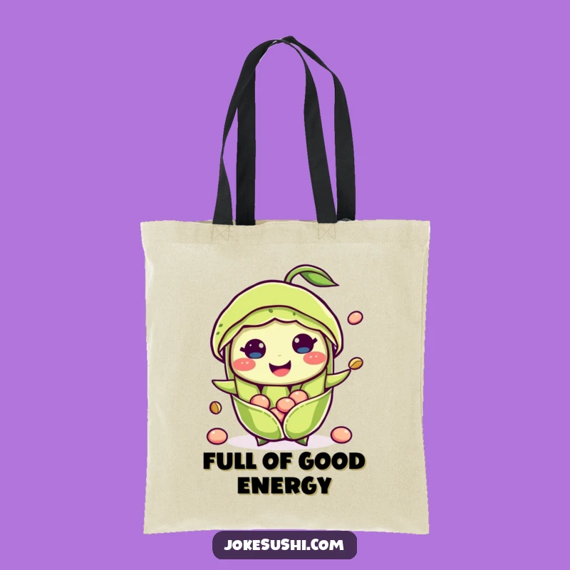 Funny Tote Bag: Edamame Popping Beans Design, Practical & Hilarious Gift For Shoppers
