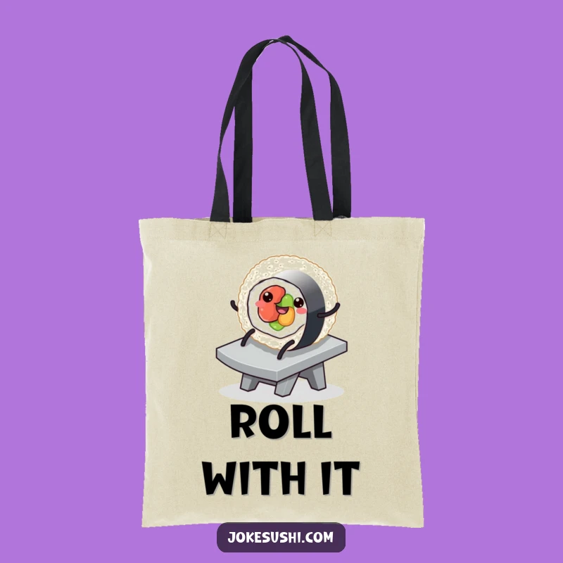 Funny Sushi Slide Tote Bag - Carry Your Fun Wherever You Roll