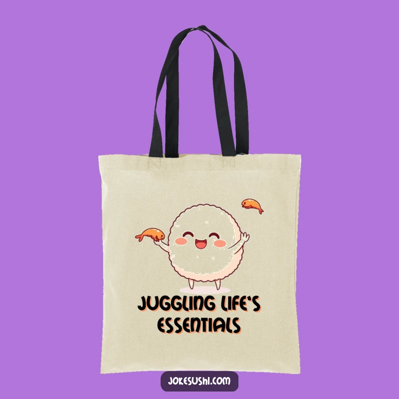 Funny Rice Ball Juggling Tote Bag: Carry Your Essentials with Playful Charm!