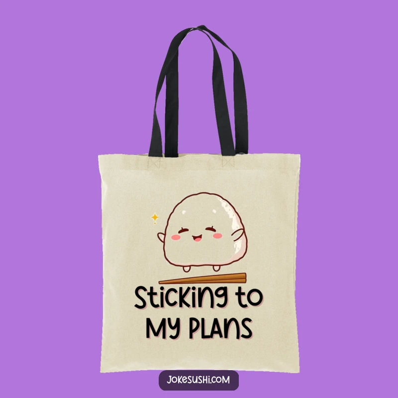 Funny Onigiri Wink Tote Bag: Stylish and Hilarious Carry-All!
