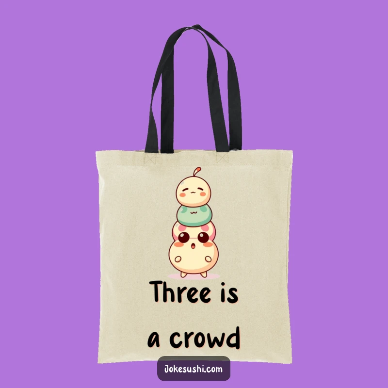 Funny Dango Tote Bag: Surprised Character's Wobbly Stack, Practical Gift!